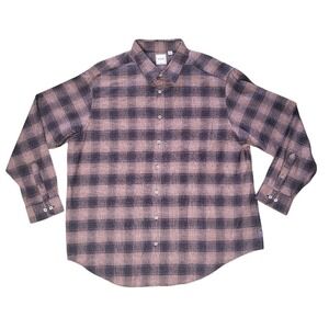 ROWM Long Sleeve Plaid Button Down Flannel‎ Shirt